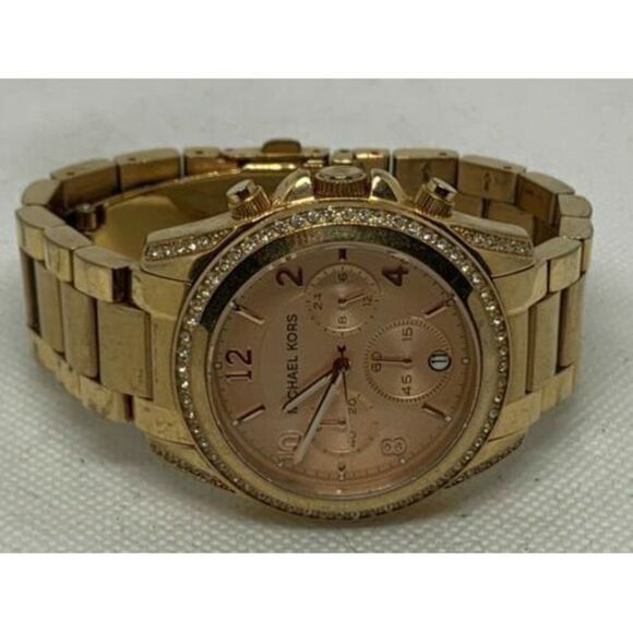 Michael Kors MK5263 Women's Watch Chronograph Rose Gold Dial Quartz Analog B703 - Picture 5 of 9